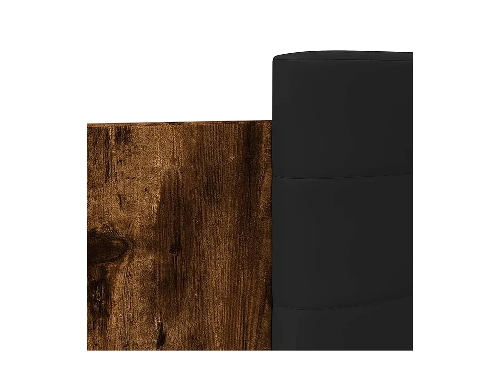 Cadre de lit avec LED sans matelas chêne fumé 100x200 cm