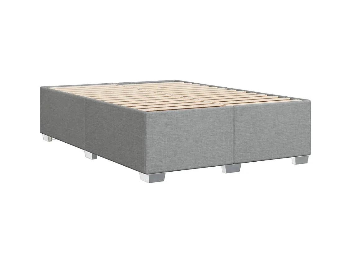 Bedframe zonder matras lichtgrijs 140x200 cm stof