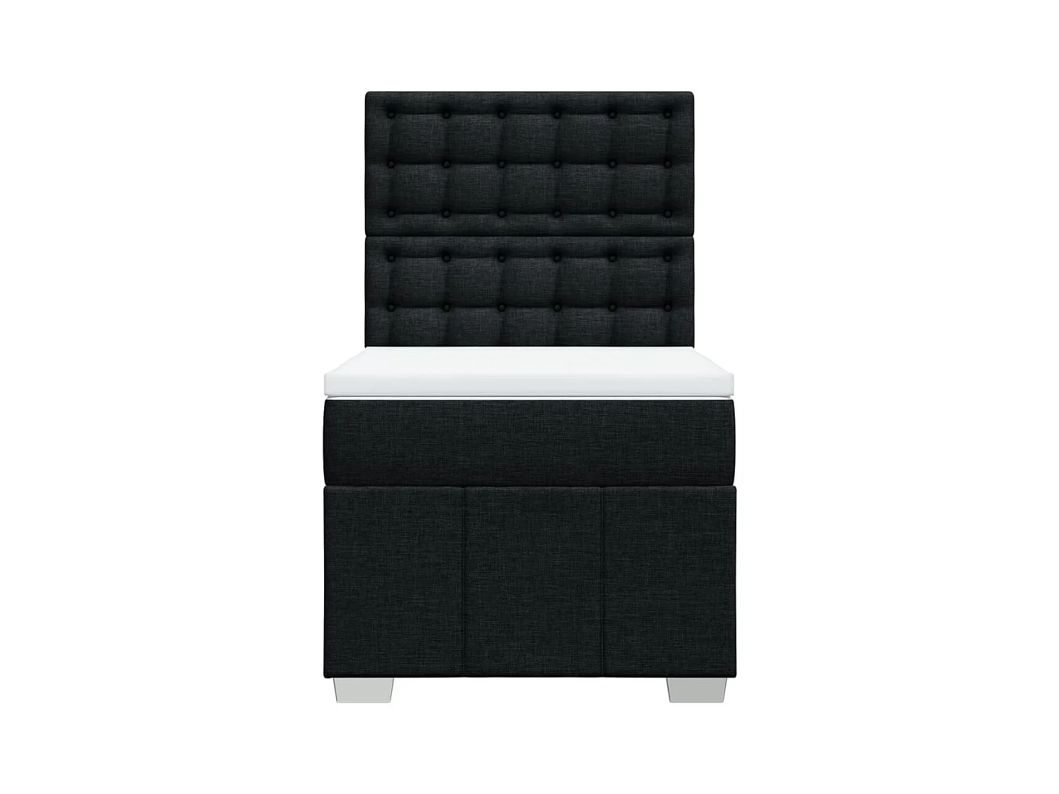 Lattenbodem met matras Zwart 90x200 cm Stof