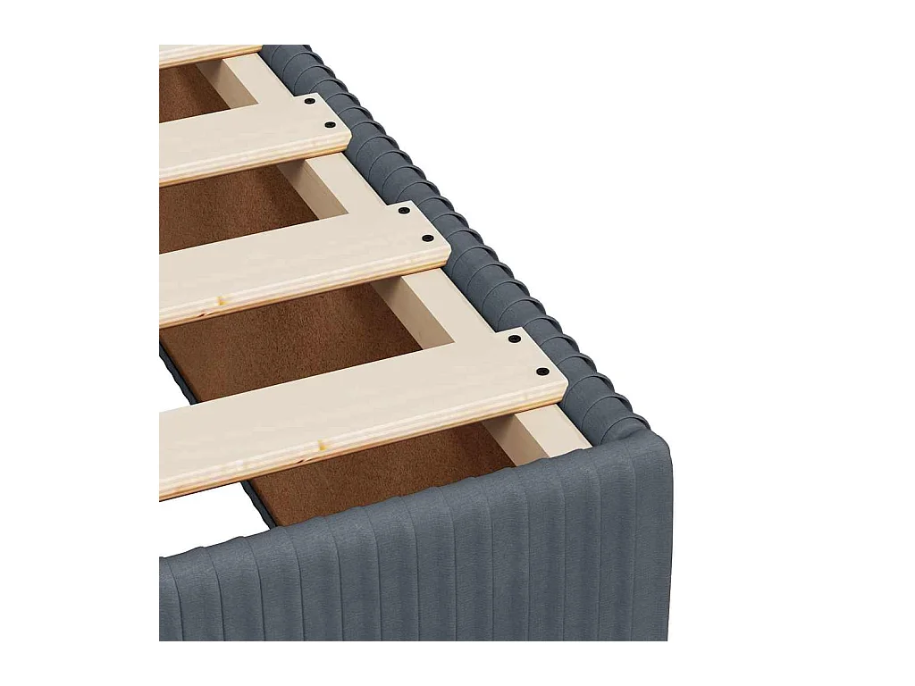 Somier de láminas y colchón Terciopelo Gris Oscuro 80x200 cm