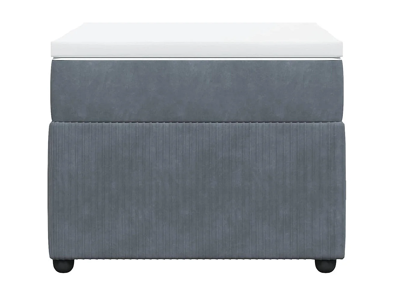 Rete a doghe e materasso Grigio Scuro 80x200 cm Velluto