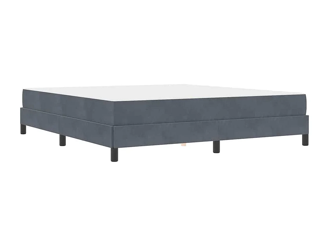 Boxspringbett mit Matratze Dunkelgrau 180 x 200 cm Samt