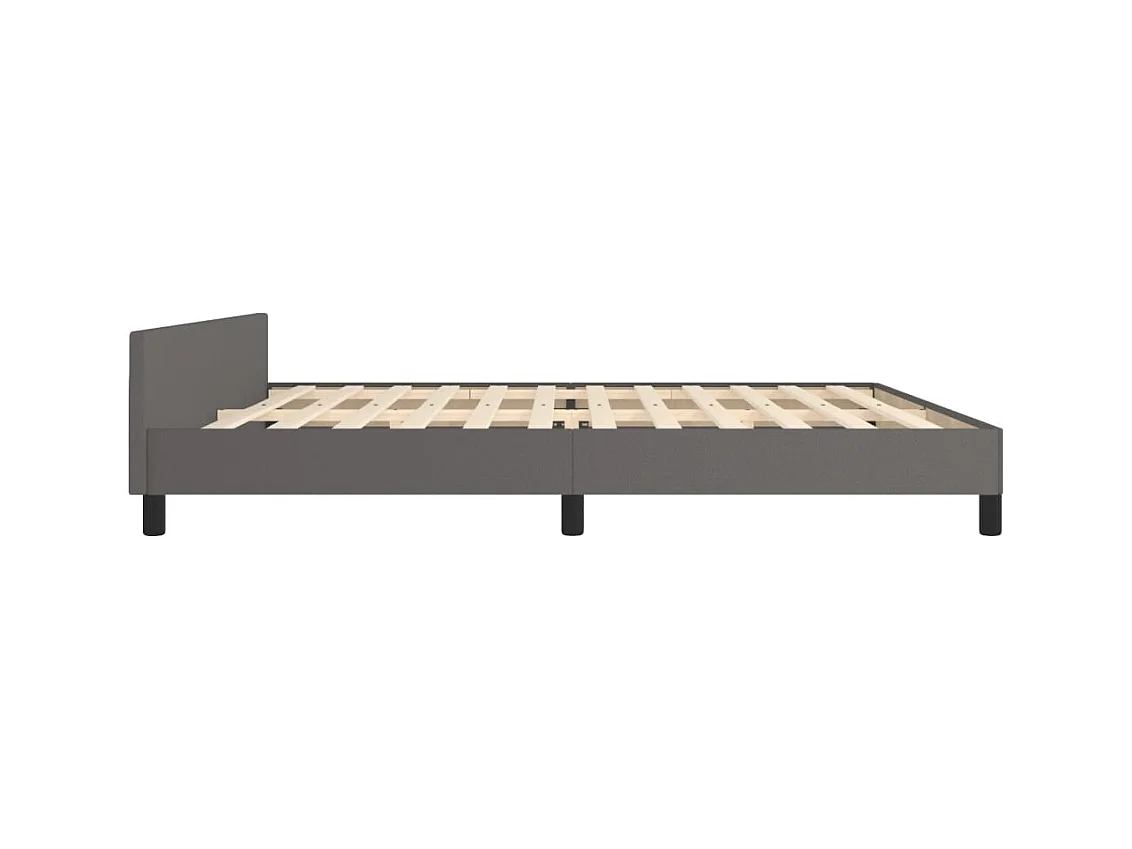 Bedframe zonder matras grijs 200x200 cm kunstleer