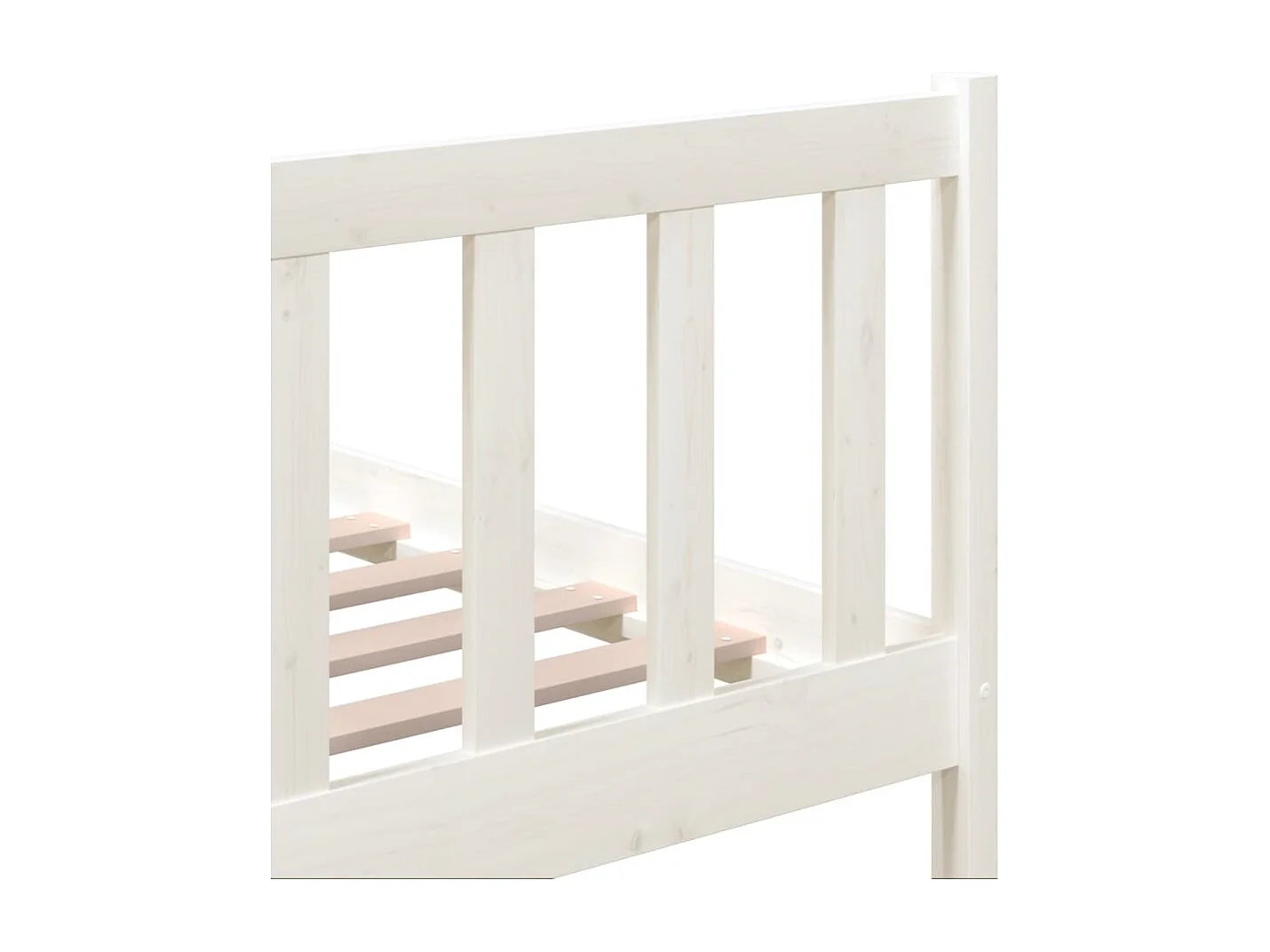 Bedframe zonder matras wit massief hout 140x200 cm