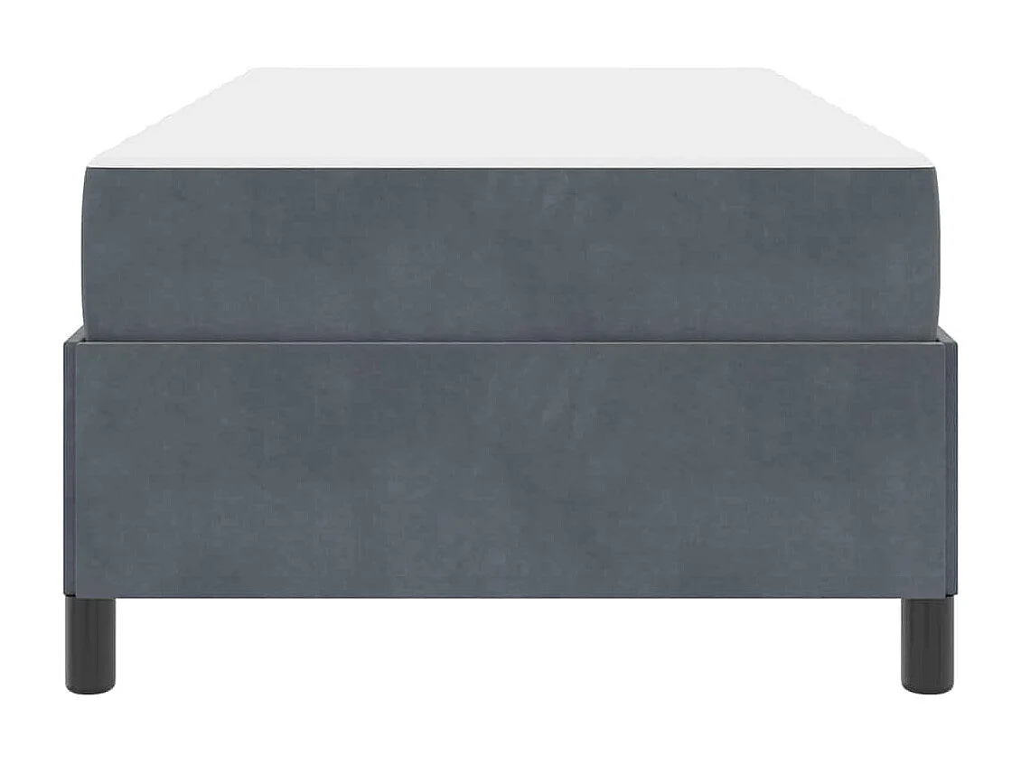 Cadre de lit Gris foncé, gris et blanc 90 x 200 cm Velours