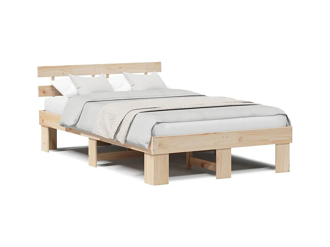 Struttura letto con testiera Marrone 120 x 190 cm