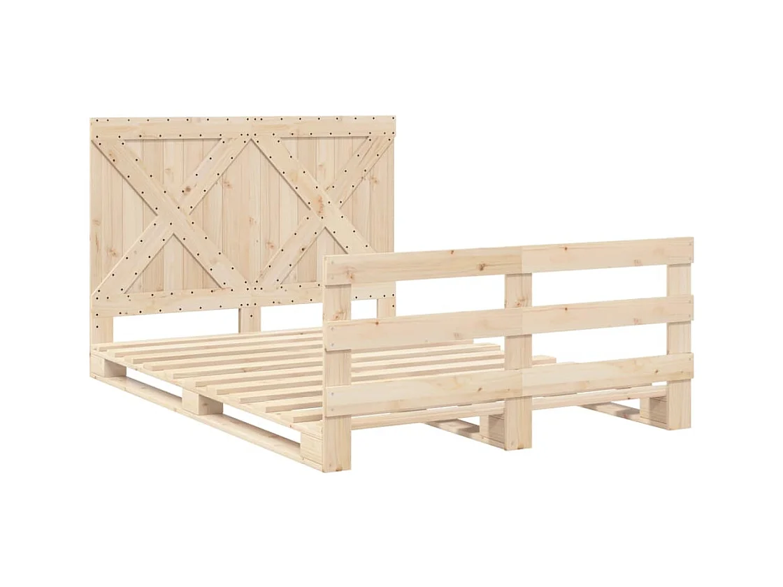 Estructura de cama sin colchón con cabecero 160x200 cm