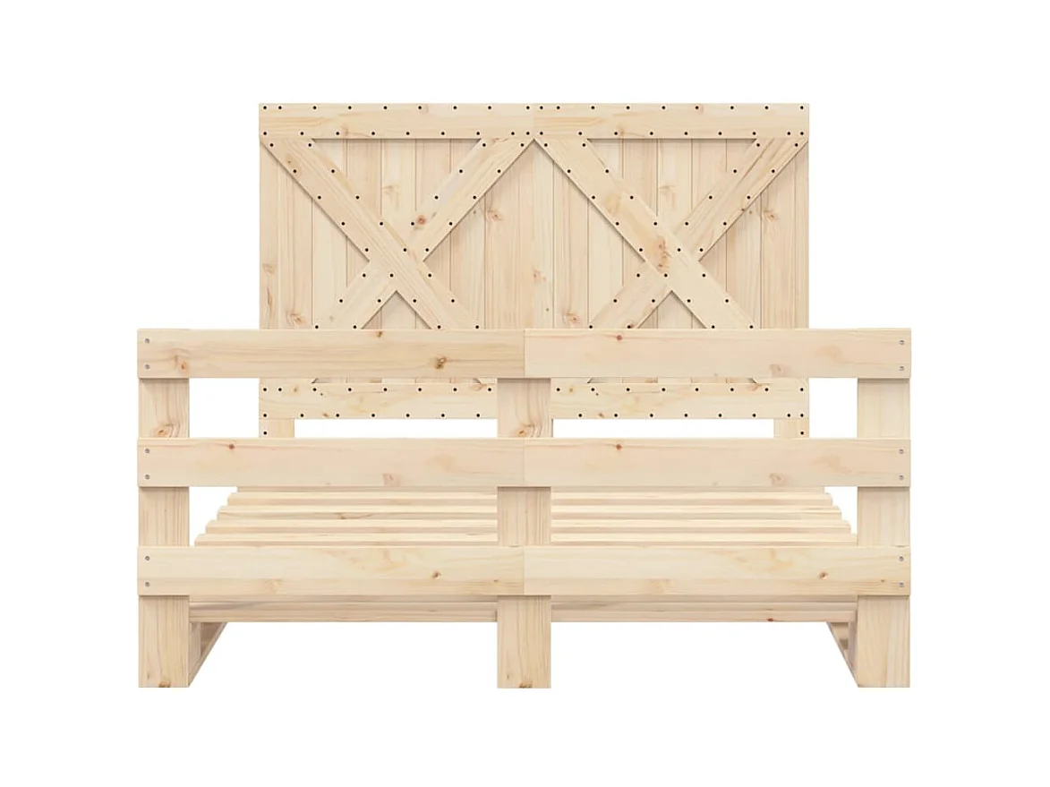 Estructura de cama sin colchón con cabecero 160x200 cm