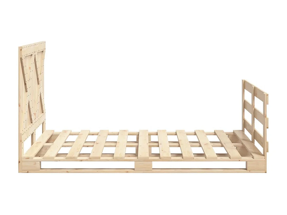 Estructura de cama sin colchón con cabecero 160x200 cm