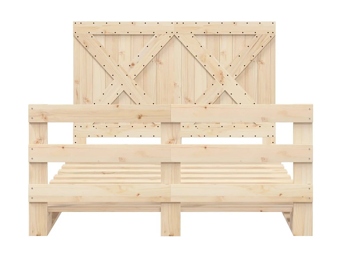 Estructura de cama sin colchón con cabecero 160x200 cm