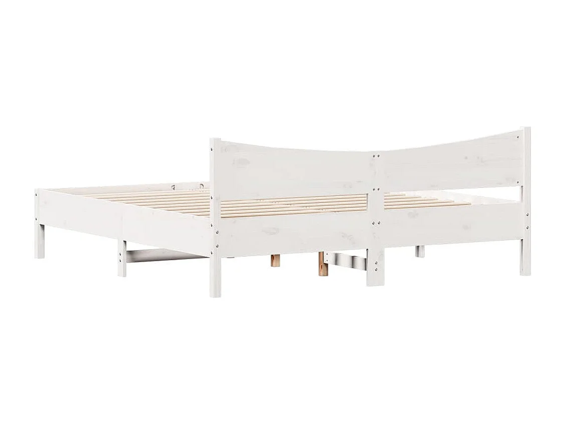 Bedframe zonder matras wit 180x200 cm massief grenenhout