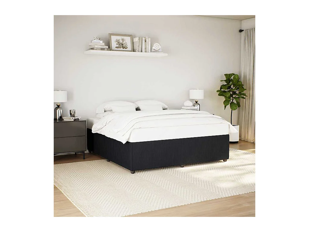 Bettgestell ohne Matratze schwarz 200x200 cm Samt