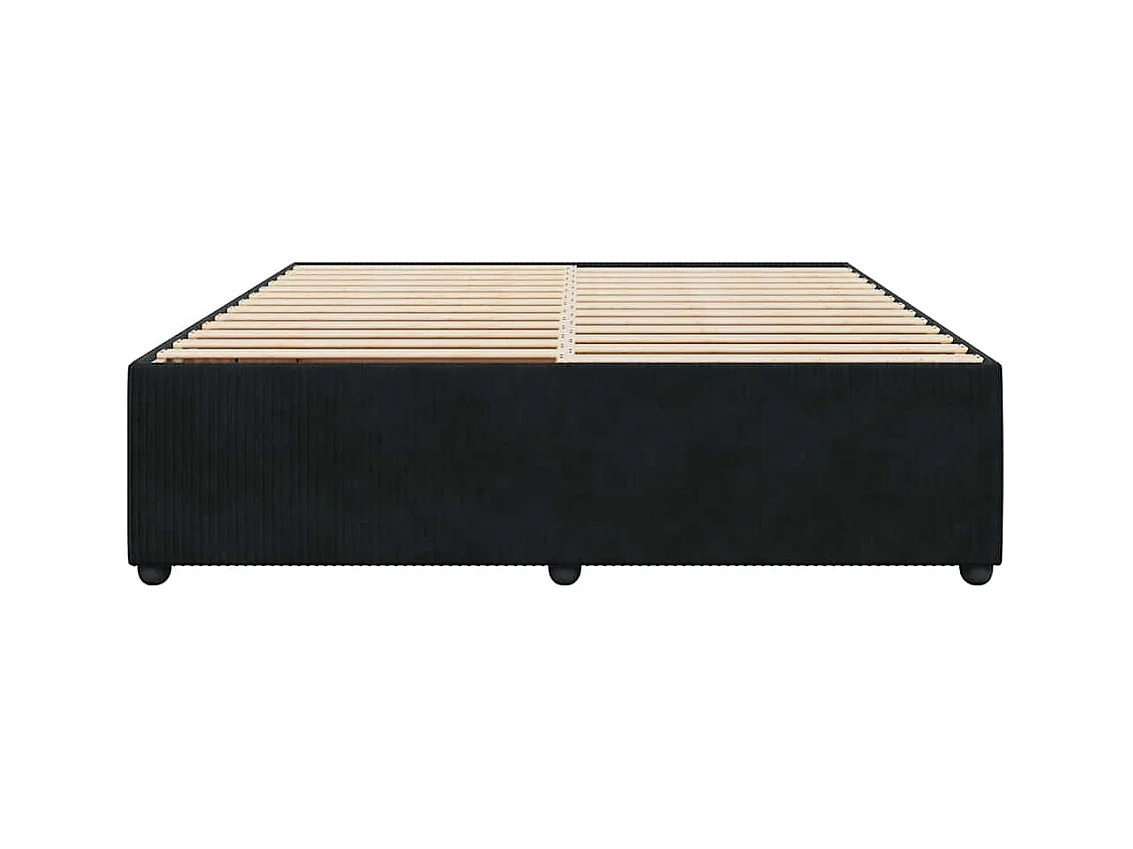 Bettgestell ohne Matratze schwarz 200x200 cm Samt