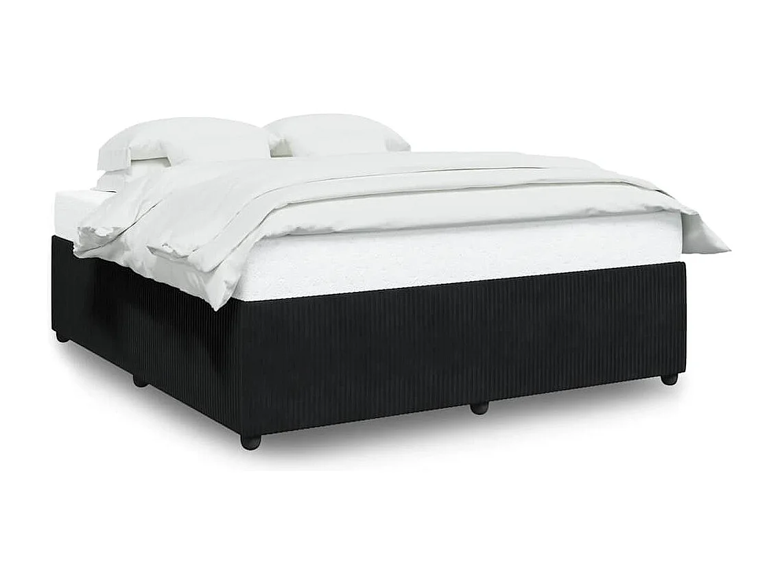 Cadre de lit sans matelas noir 200x200 cm velours