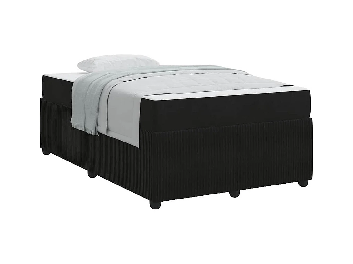 Bedframe met matras Zwart 120 x 190 cm Fluweel