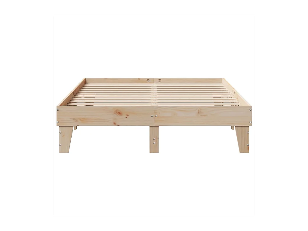 Estructura de cama sin colchón 140x200 cm madera maciza de pino