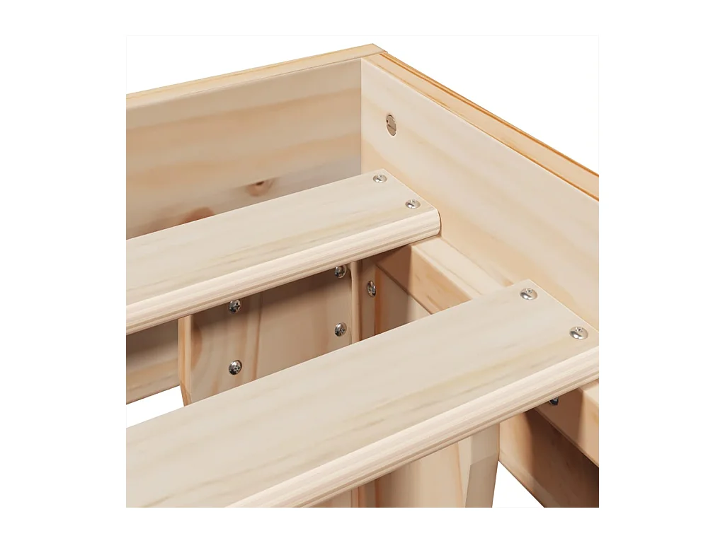 Estructura de cama sin colchón 140x200 cm madera maciza de pino