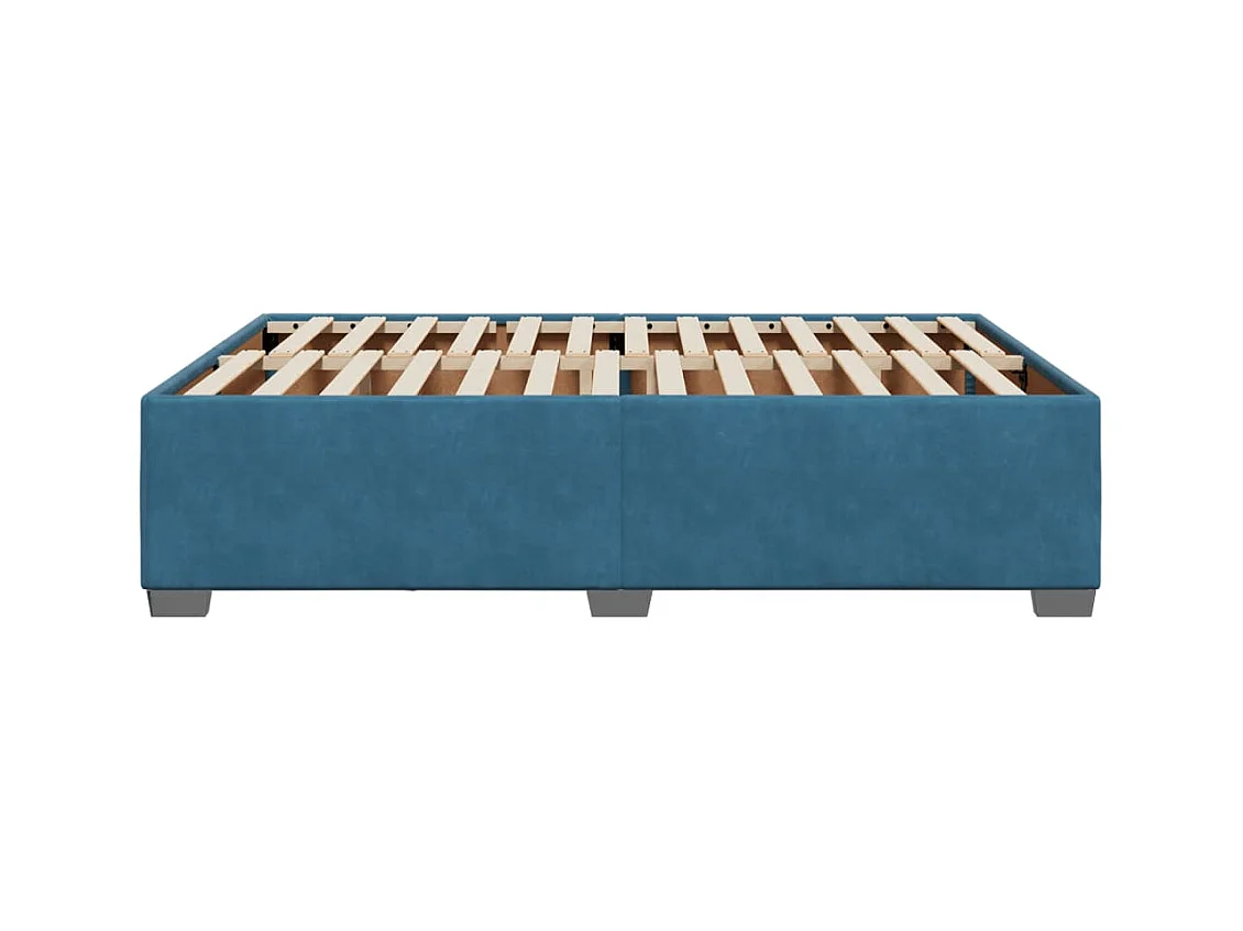 Bedframe zonder matras blauw 140x190 cm fluweel