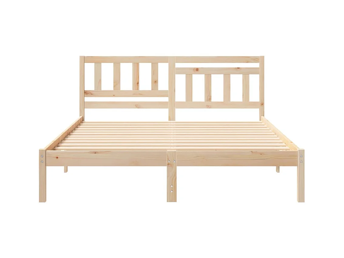 Cadre de lit Marron 160 x 200 cm Bois massif en pin