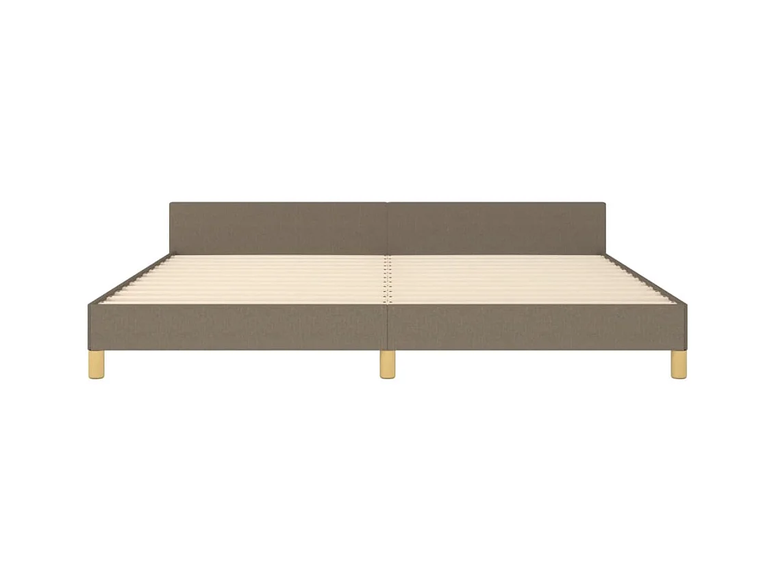 Bedframe zonder matras taupe 200x200 cm stof
