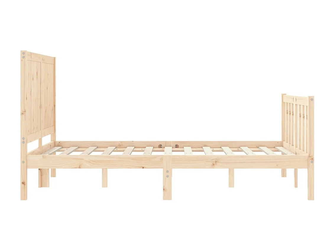 Cadre de lit sans matelas 140x190 cm bois de pin massif