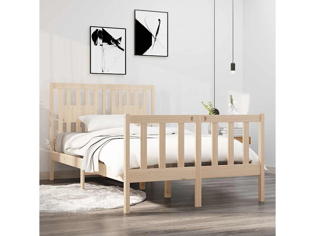 Bedframe zonder matras 120x190 cm massief hout