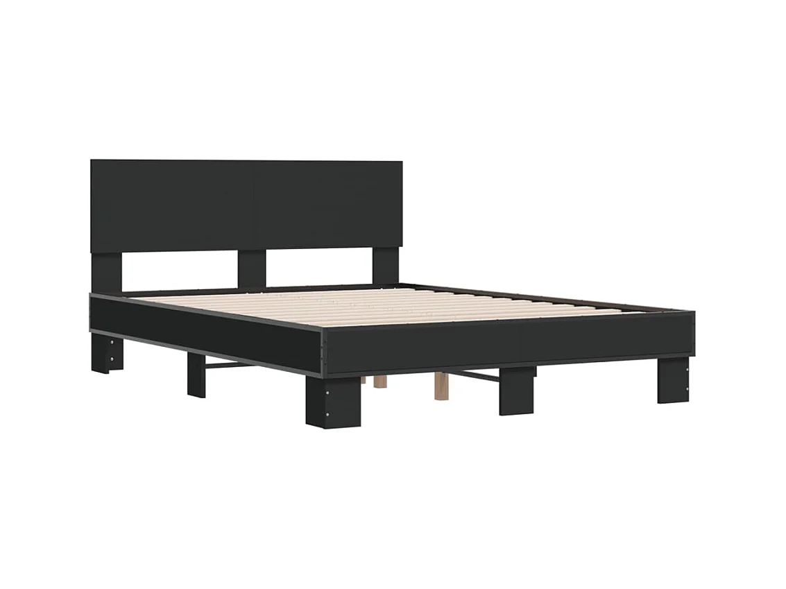Struttura letto senza materasso nero 140x200 cm