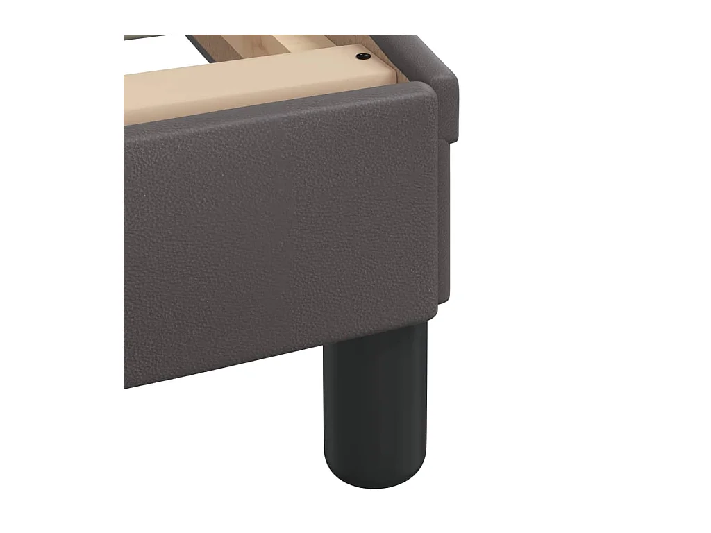 Bettgestell ohne Matratze grau 180x200 cm Kunstleder