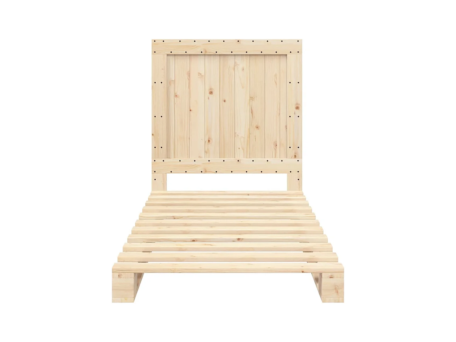 Bedframe zonder matras met hoofdbord 90x200cm massief hout