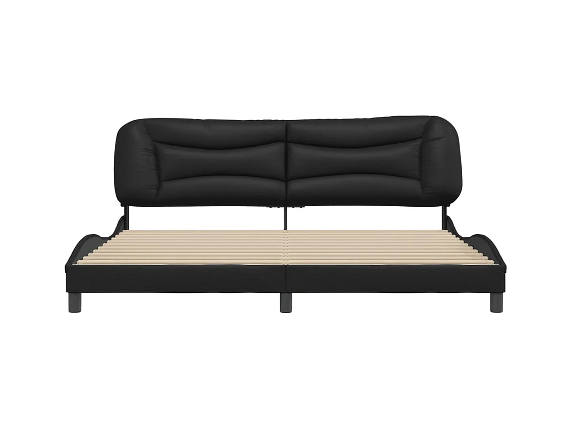 Bedframe zonder matras zwart 200x200 cm kunstleer