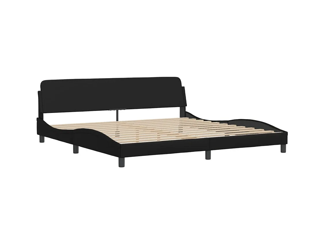 Bedframe zonder matras zwart 200x200 cm kunstleer