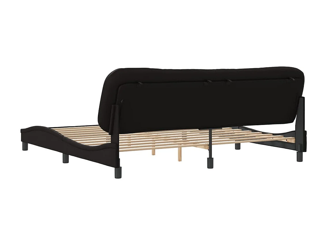 Bedframe zonder matras zwart 200x200 cm kunstleer