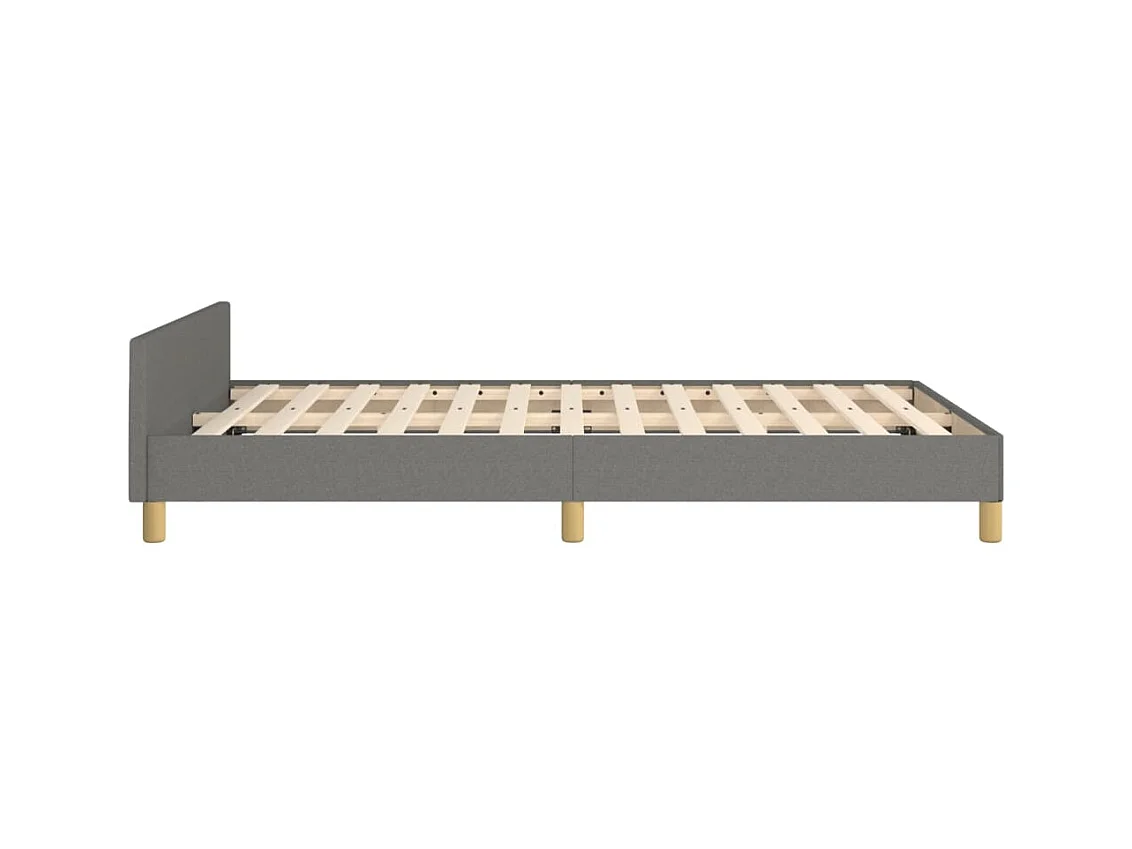 Struttura letto senza materasso tessuto grigio scuro 120x200 cm