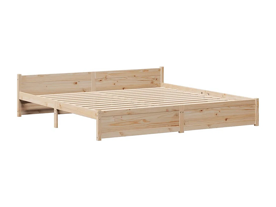 Cadre de lit sans matelas 200x200 cm bois massif de pin