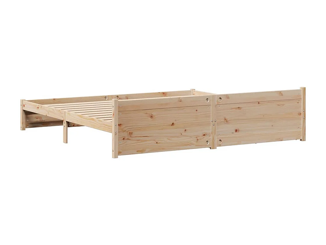 Cadre de lit sans matelas 200x200 cm bois massif de pin