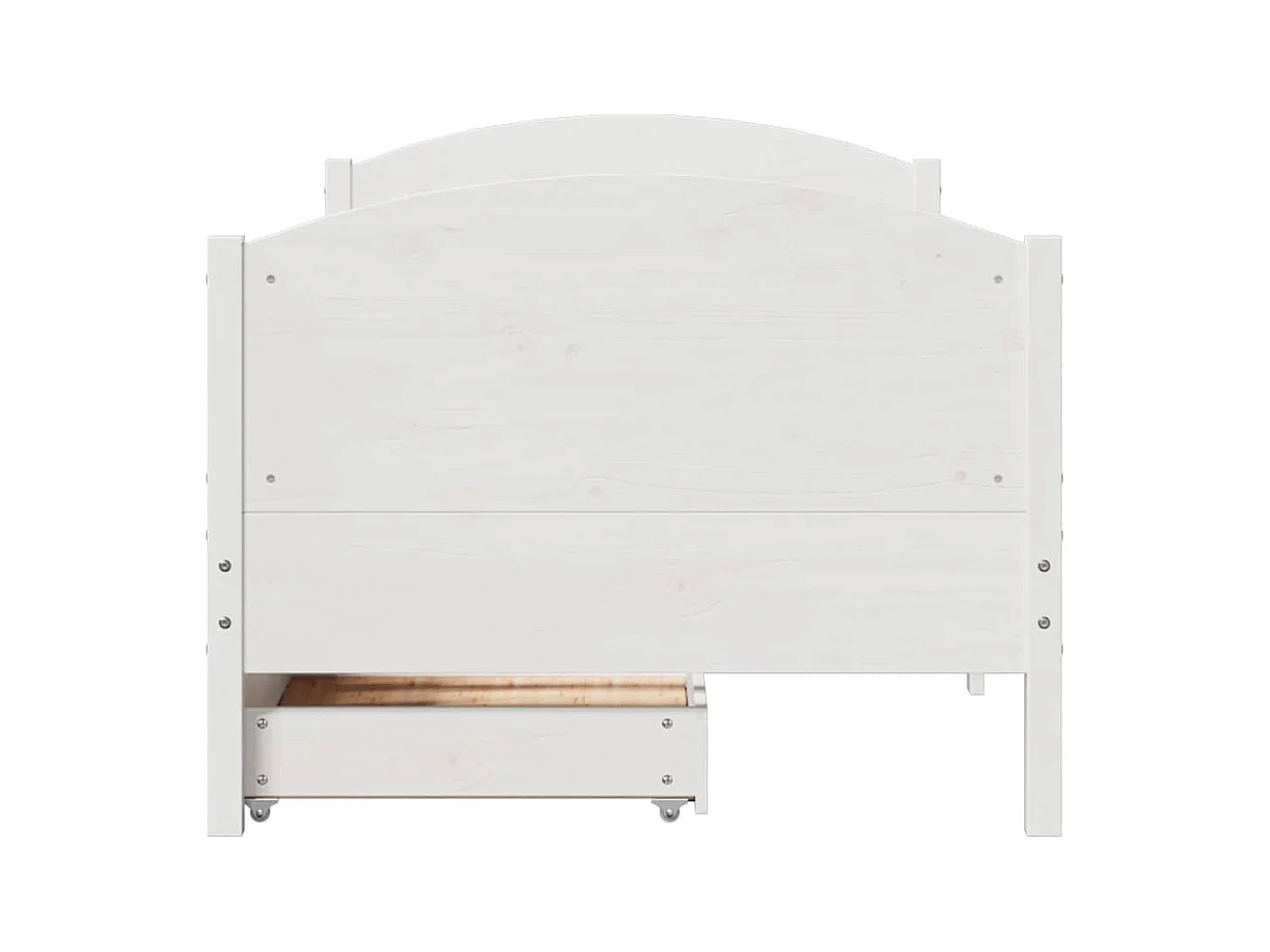 Bedframe zonder matras wit 90x190 cm massief grenenhout