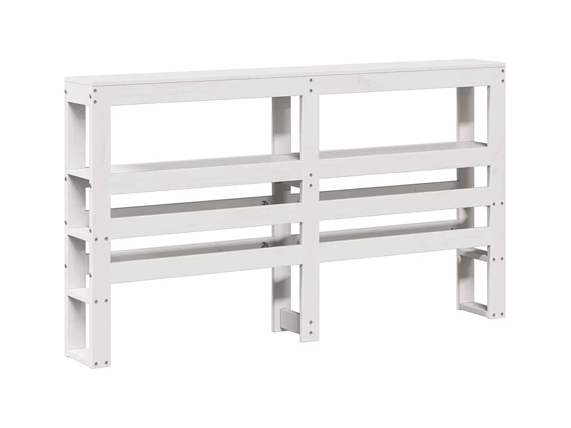 Cadre de lit sans matelas blanc 120x200 cm bois de pin massif