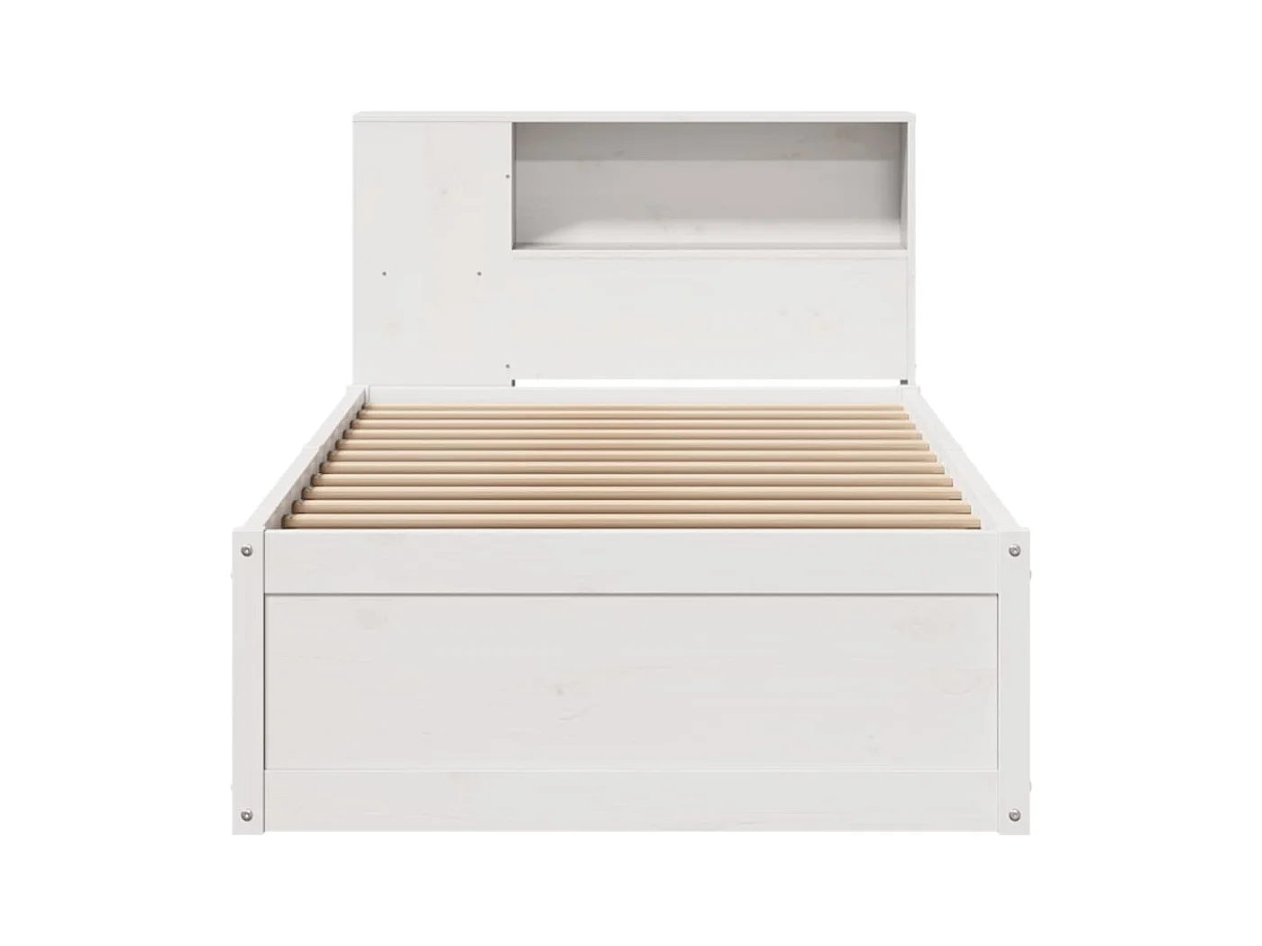 Bedframe zonder matras wit 75x190 cm massief grenenhout