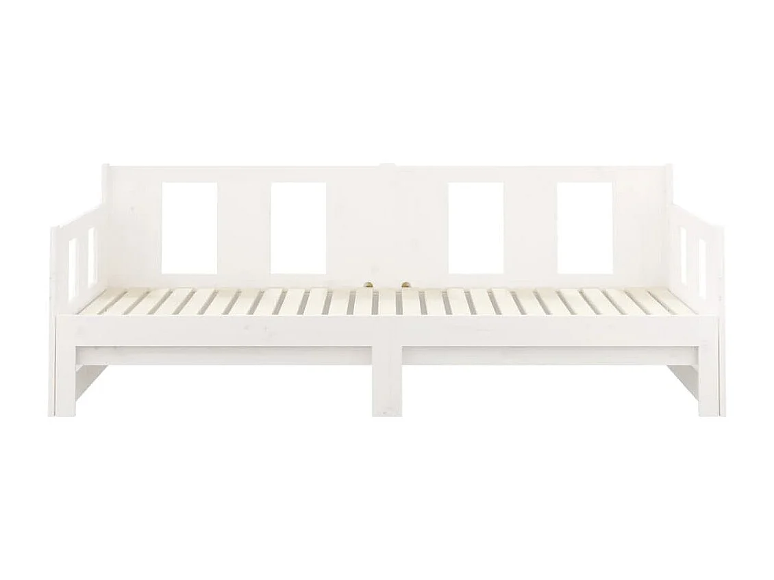 Letto scorrevole senza materasso bianco 2x(90x190) cm