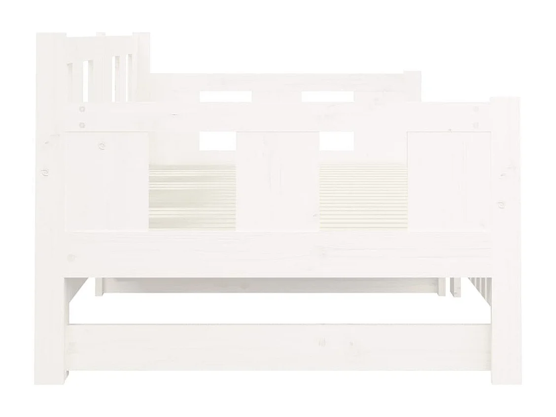 Letto scorrevole senza materasso bianco 2x(90x190) cm