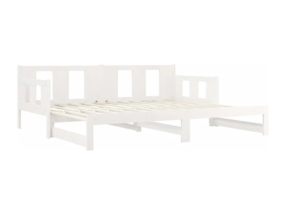 Letto scorrevole senza materasso bianco 2x(90x190) cm