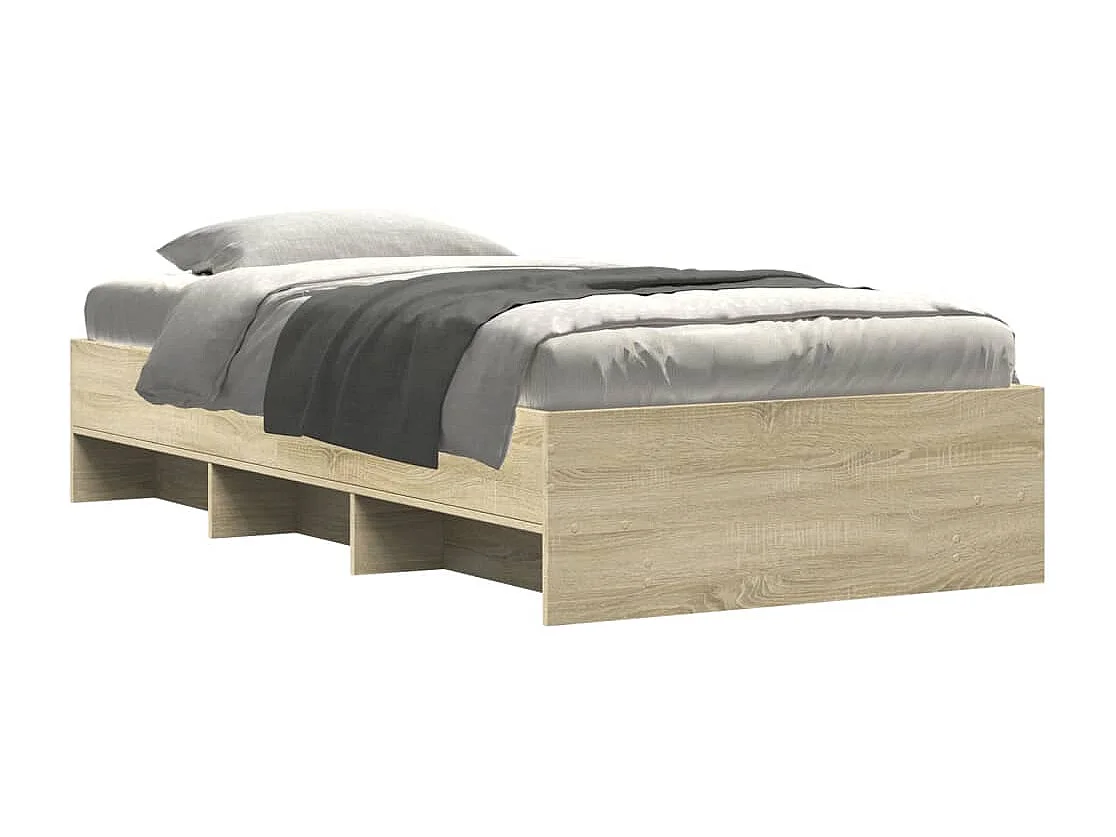 Estructura de cama sin colchón roble Sonoma 90x190 cm