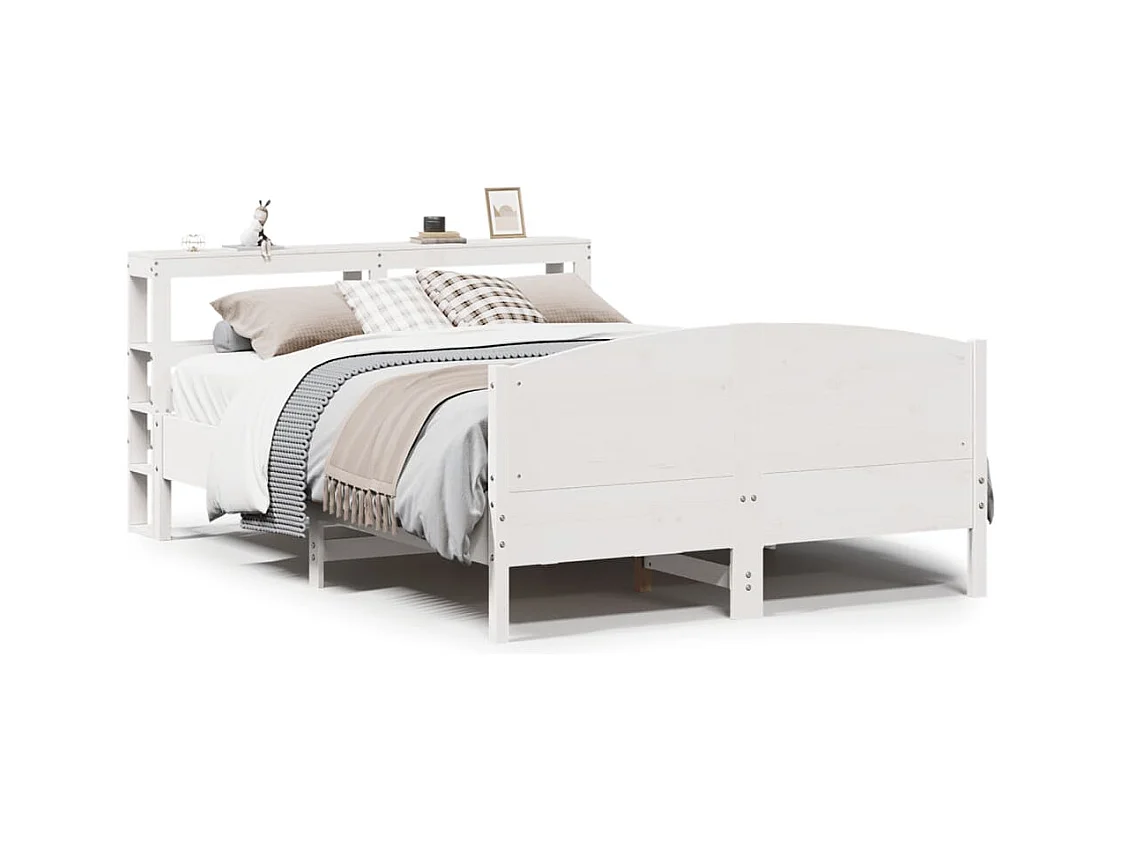 Bedframe zonder matras wit 120x200 cm massief grenenhout