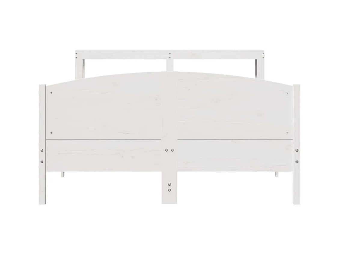 Bedframe zonder matras wit 120x200 cm massief grenenhout