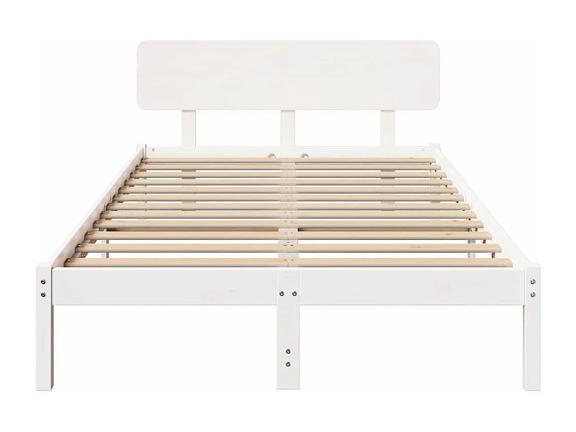 Estructura de cama con cabecero Blanco 135 x 190 cm