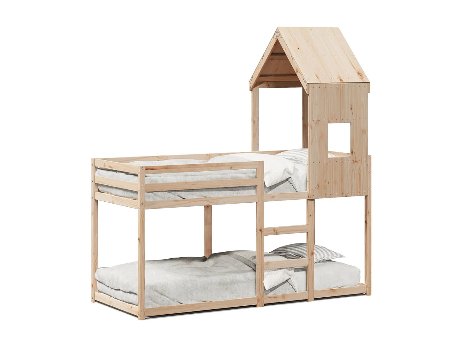 Etagenbett ohne Matratze 80x200 cm Kiefer Massivholz