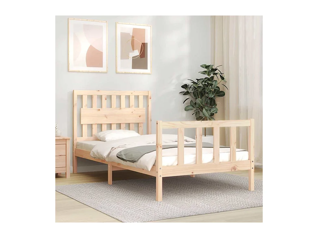 Bedframe zonder matras 100x200 cm massief grenenhout