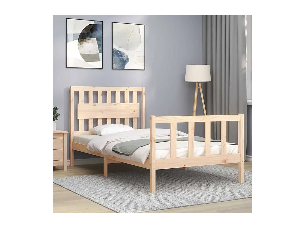 Bedframe zonder matras 100x200 cm massief grenenhout