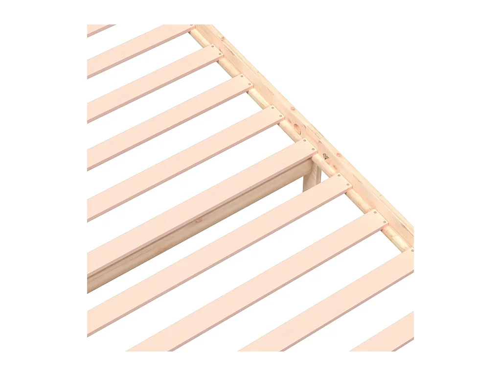 Cadre de lit sans matelas blanc bois massif 100x200 cm