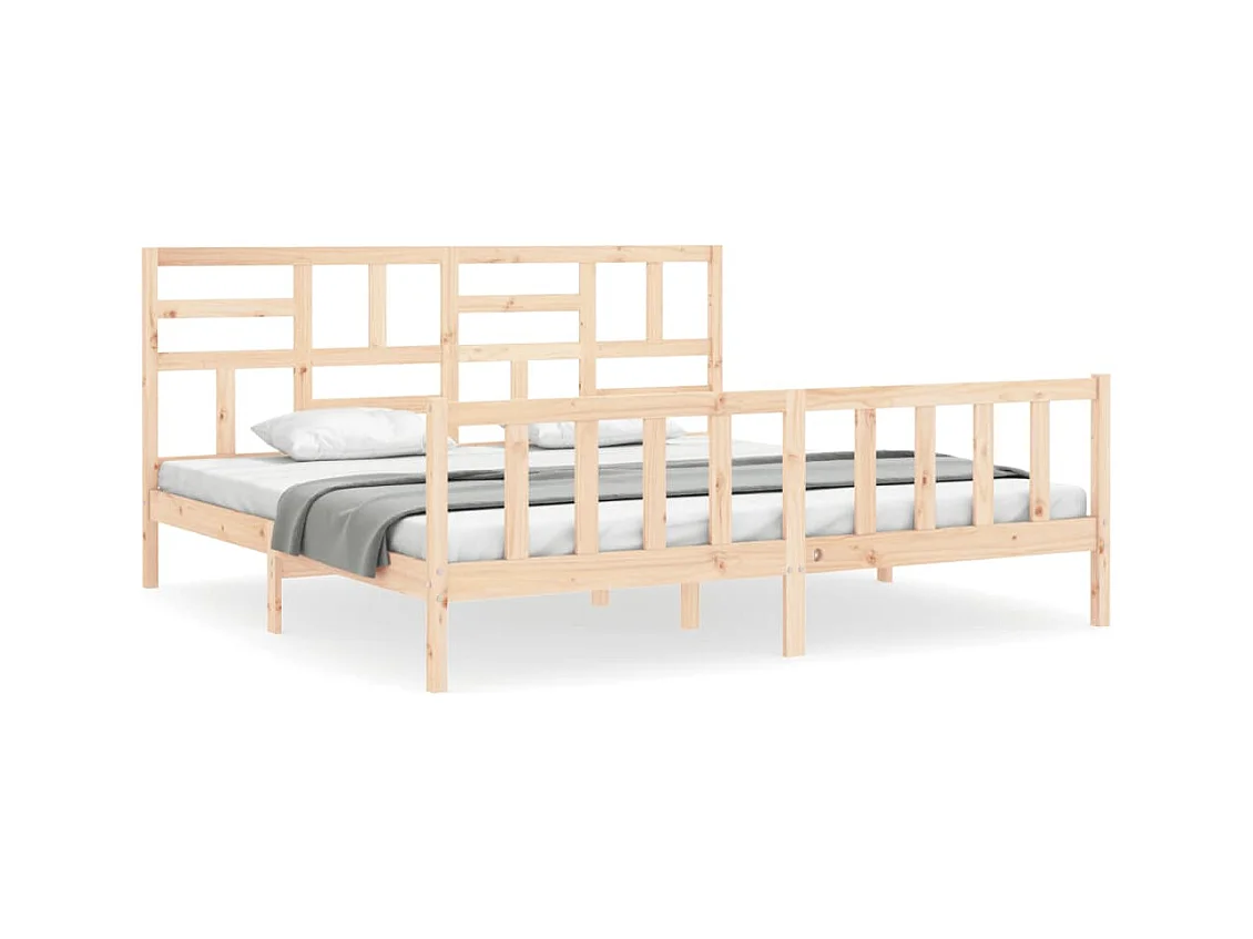 Struttura letto senza materasso in legno massello di pino